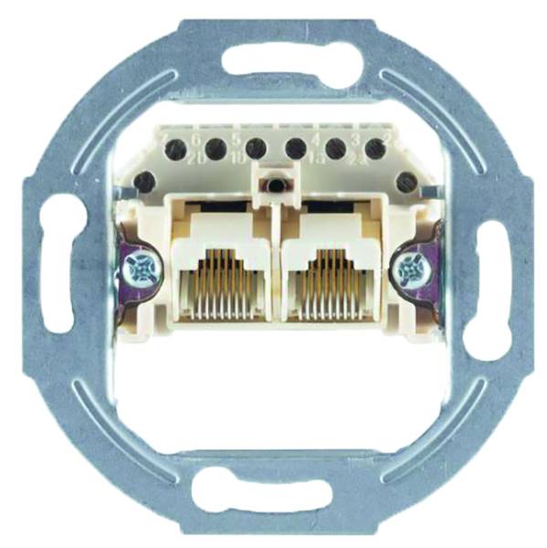 PUAE Anschl. UP 2xRJ45 2x8(8) ohne Abd.