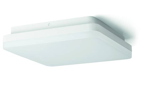 PROTEC.class LED-Deckenleuchte PLEDALQW38W 400mm quadrat weiss
