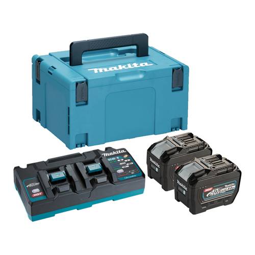 MAKITA 191Y97-1 - Power Source-Kit passend für XGT-Geräte (40V XGT Li-Ionen | bestehend aus 2x BL4080F Akku 8,0 Ah ,