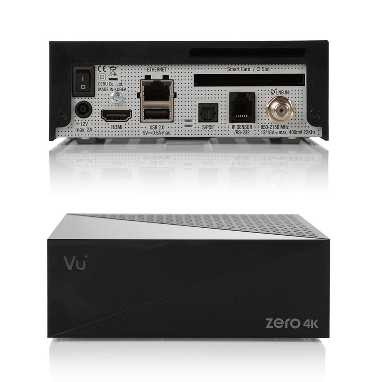 VU+ ZERO 4K 1x DVB-S2X Multistream Tuner Linux SAT Receiver CI Set-Top-Box UHD 2160p + PremiumX Wi-Fi Stick Mega 150Mbit/s