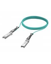 UbiQuiti 25 GBase Direktanschlusskabel SFP28 zu 10 m 3 mm Glasfaser Active Optical Cable AOC Aquamarin