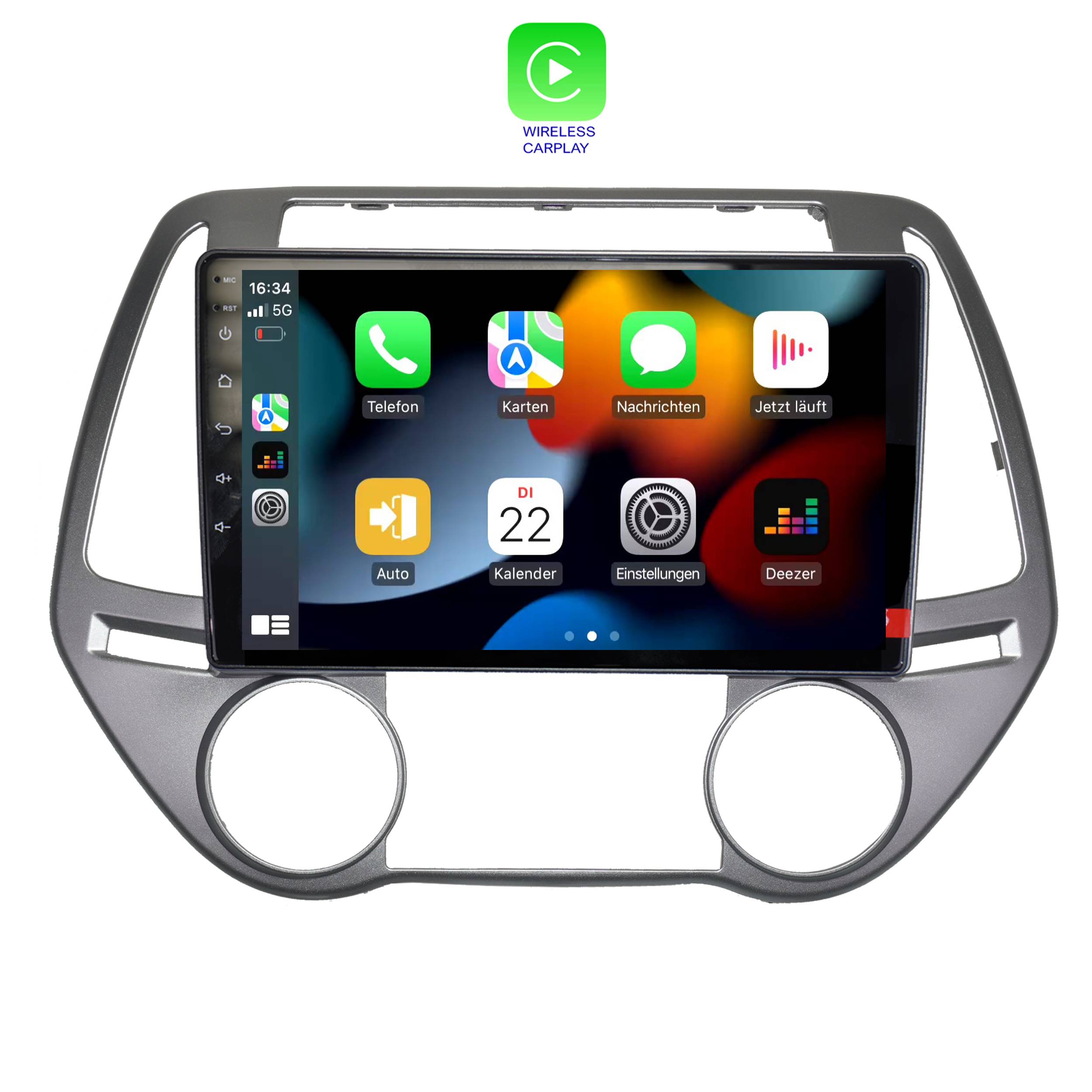 Für Kia i20 12-14 9"Touchscreen Android Autoradio GPS Navi CarPlay AndroidAuto