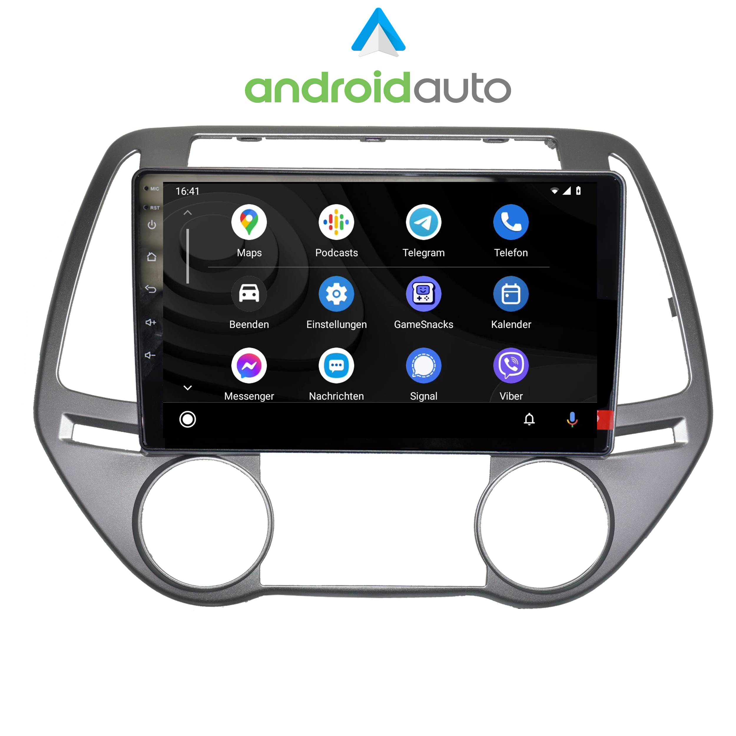 Für Kia i20 12-14 9"Touchscreen Android Autoradio GPS Navi CarPlay AndroidAuto