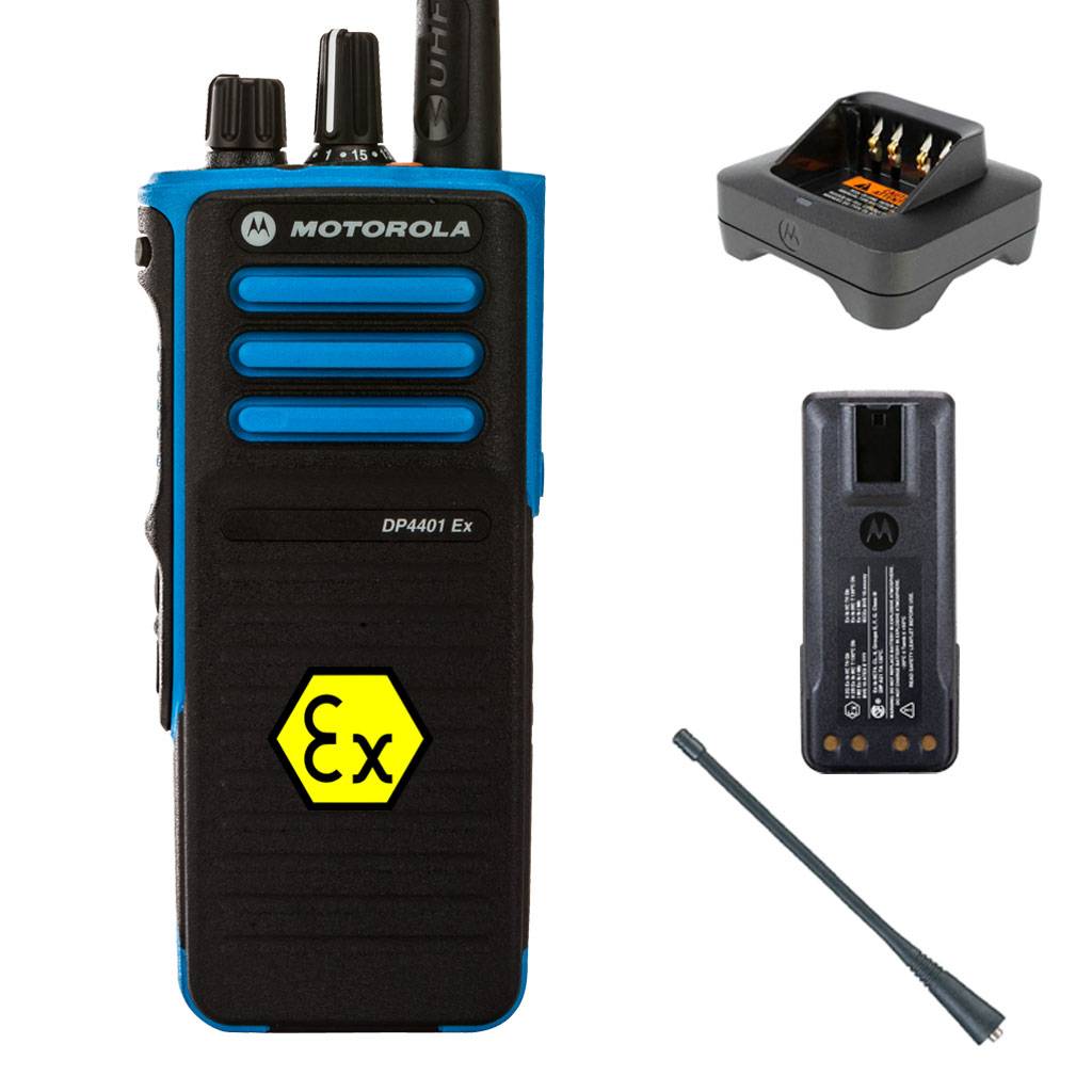SET Motorola DP4401Ex ATEX UHF Akku Antenne MDH56QCC9LA3AN
