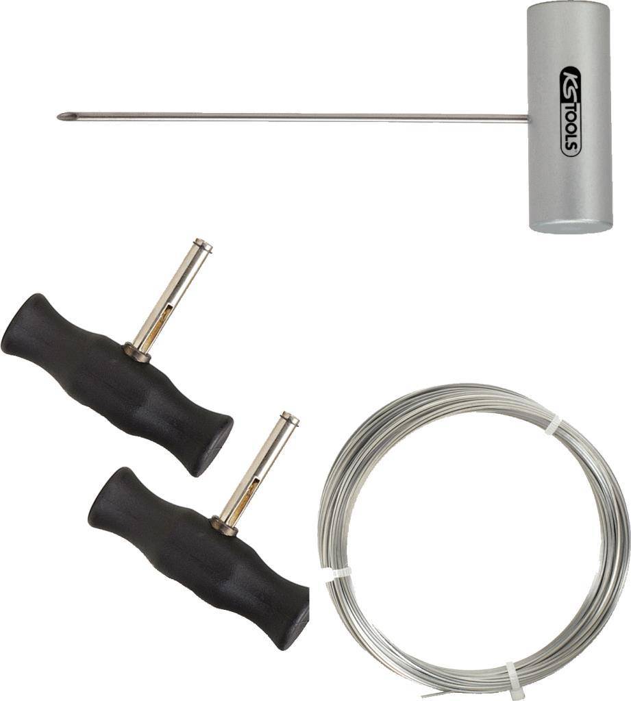 KS TOOLS Drahtschneide-Satz mit Schneidedraht, 4-tlg