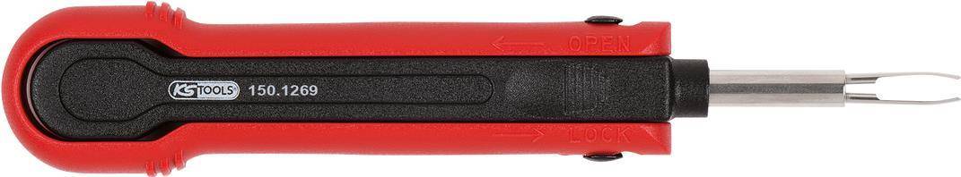 KS TOOLS Entriegelungswerkzeug für Flachstecker/Flachsteckhülsen 2,8 mm, 4,8 mm, 5,8 mm, 6,3 mm (AMP Tyco JPT, AMP Tyco