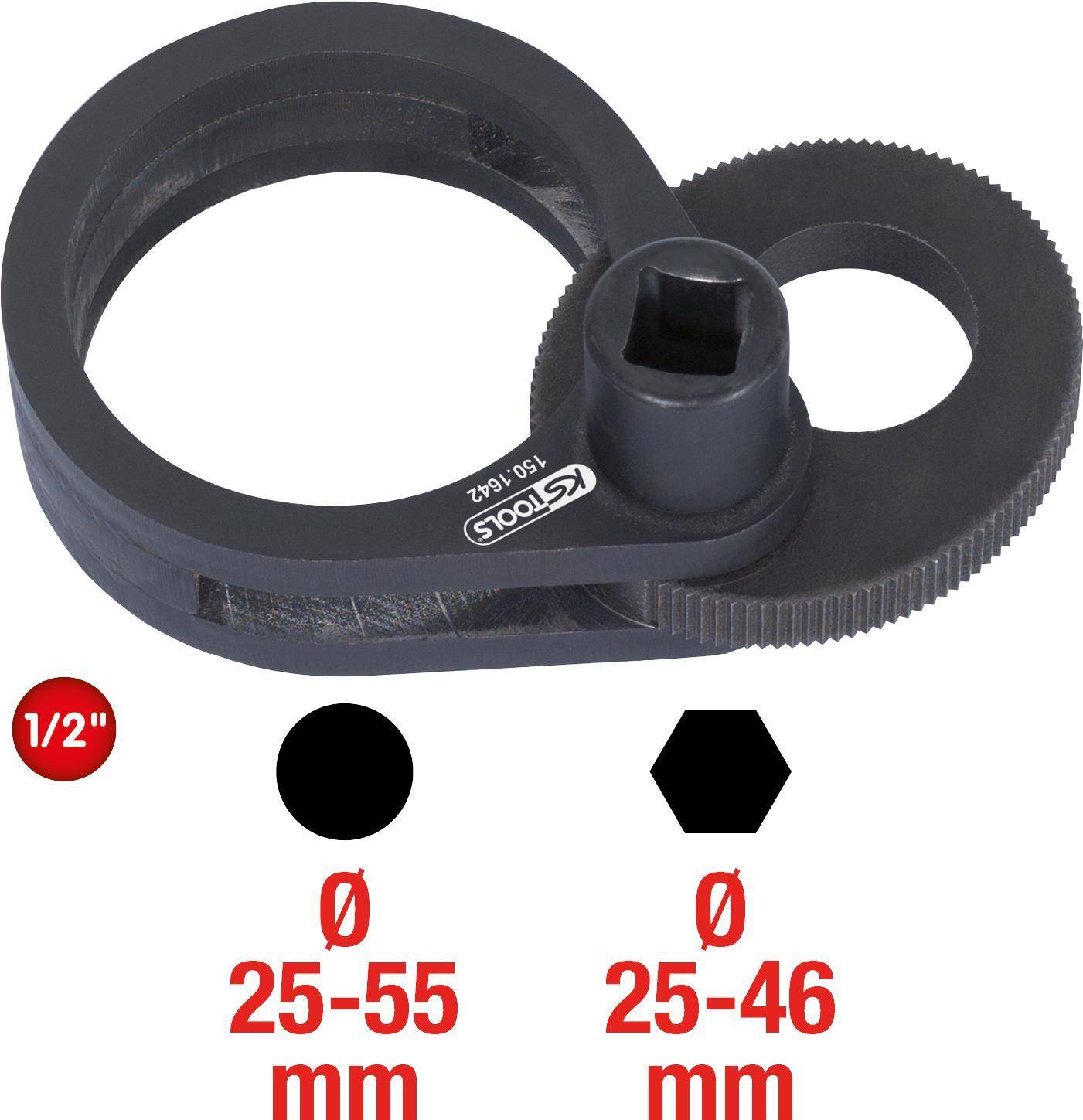 KS TOOLS Exzenter Klemm- und Drehvorrichtung, 25-55mm (150.1642)