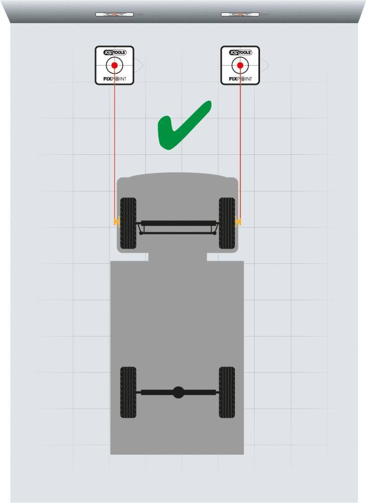 KS TOOLS LKW- und Transporter Fahrwerkjustier-System, 21-tlg