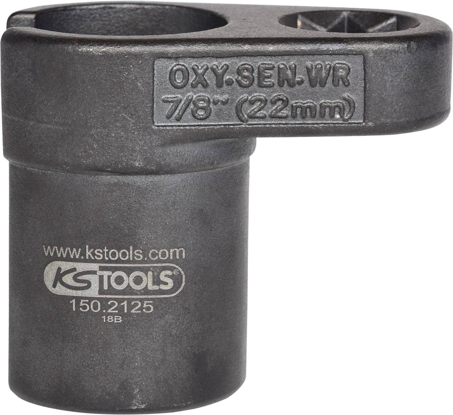 KS TOOLS 1/2" Lambdasonden Stecknuss, geschlitzt, 6-kant, 22 mm