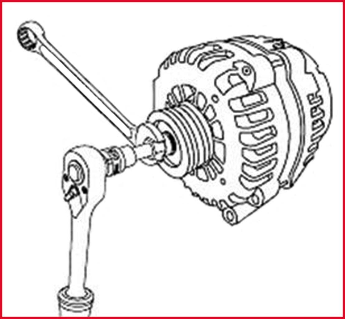 KS TOOLS 1/2" Lichtmaschinen-Kombischlssel Innensechskant, 10,0 mm,
