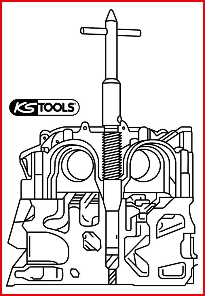 KS TOOLS Injektoren-Sitz-Reinigungswerkzeug fr Renault, Suzuki,