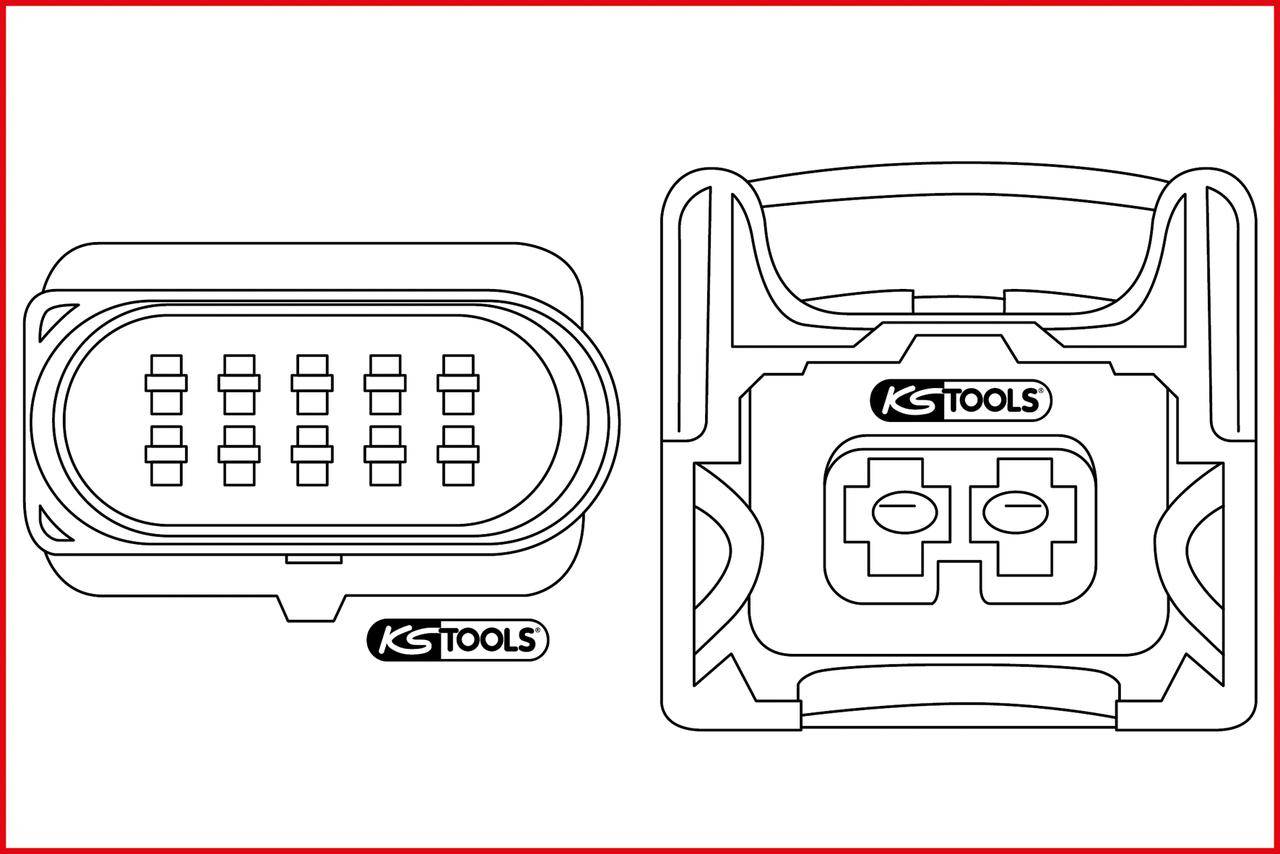 KS TOOLS Kabel-Entriegelungswerkzeug fr Flachstecker und