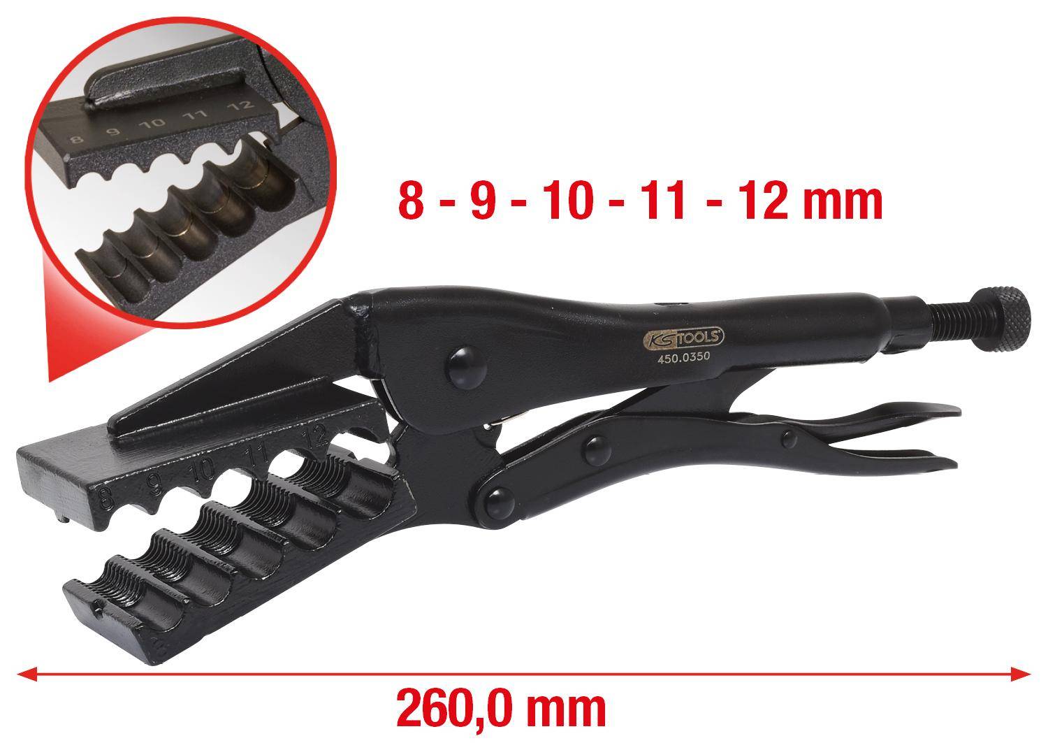KS TOOLS Spezial-Klemm-Gripzange, 8 -12mm