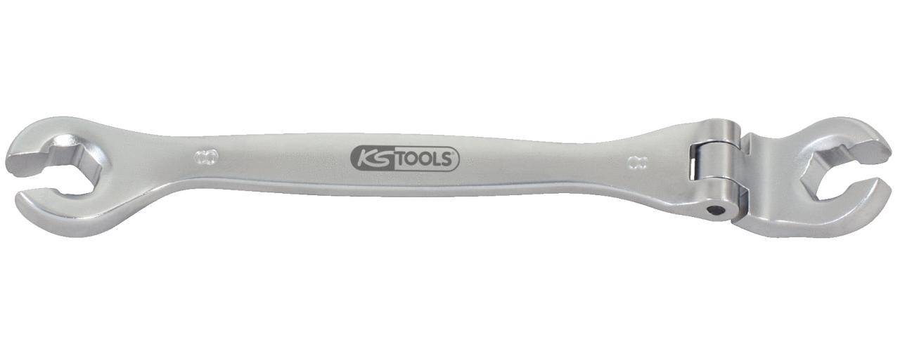 KS TOOLS CHROMEplus Doppelringschlssel m.Gelenk, 27mm,offen