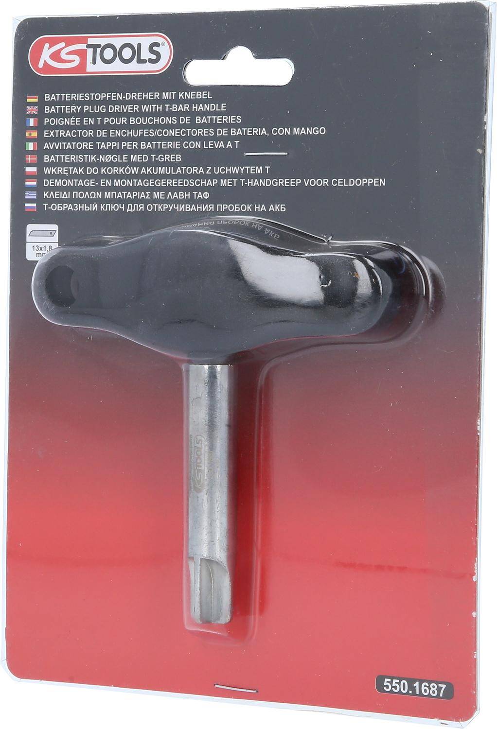KS TOOLS Verschlussschrauben-Dreher mit Knebel, 1,8mm