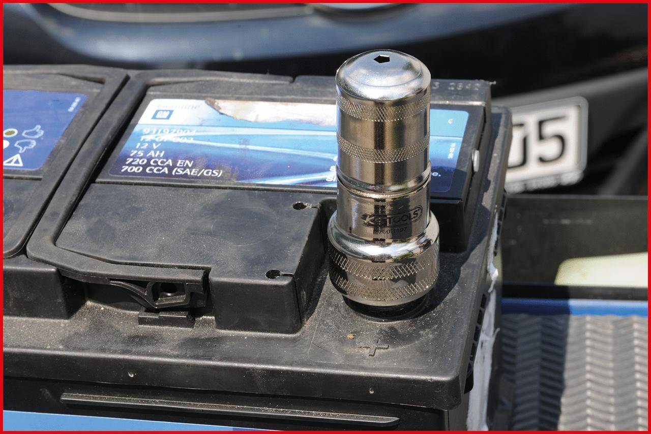 KS TOOLS Batteriepol- und Klemmen-Reinigungsbrste, 120mm