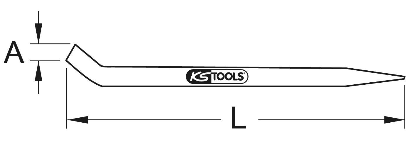 KS TOOLS BRONZEplus Montiereisen 200 mm