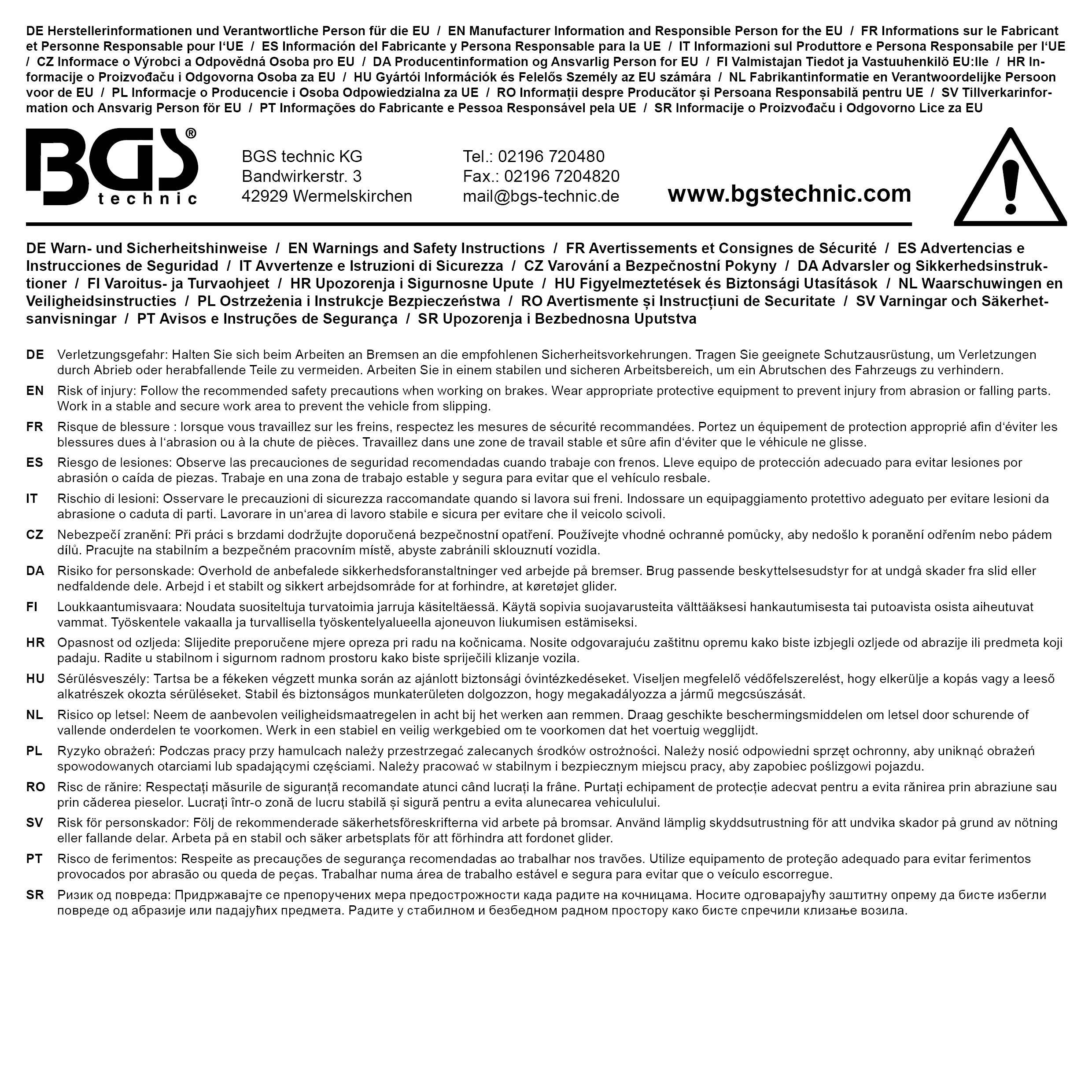 BGS Zwillingsreifen-Trennwerkzeug-Satz | 4-tlg.