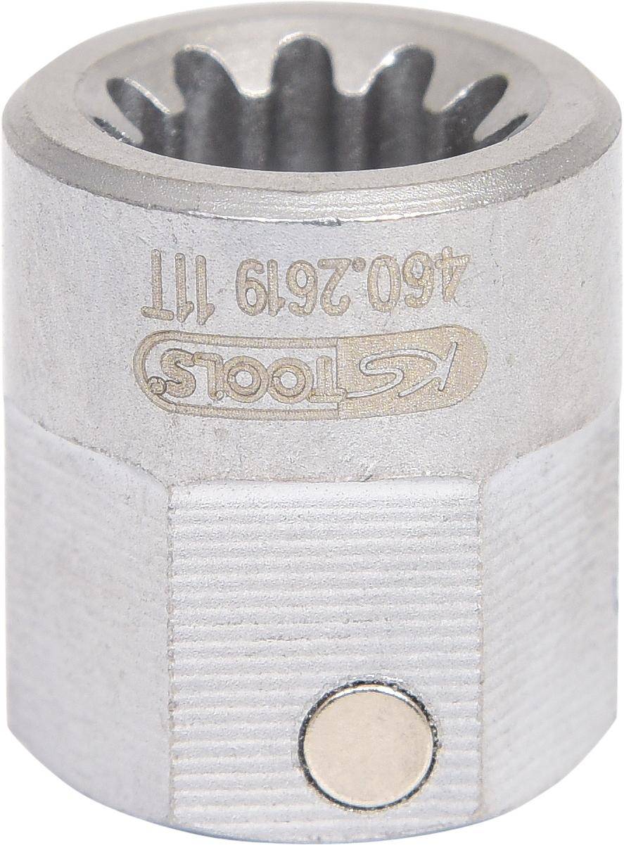 KS TOOLS Spezialeinsatz Vielzahn M9 mit Magnet, fr SAF und Knorr Sttel