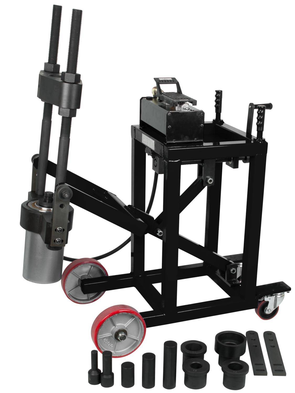 KS TOOLS Achsschenkelbolzen-Presse, 75t, mit Hlsen-Satz, 29-tlg