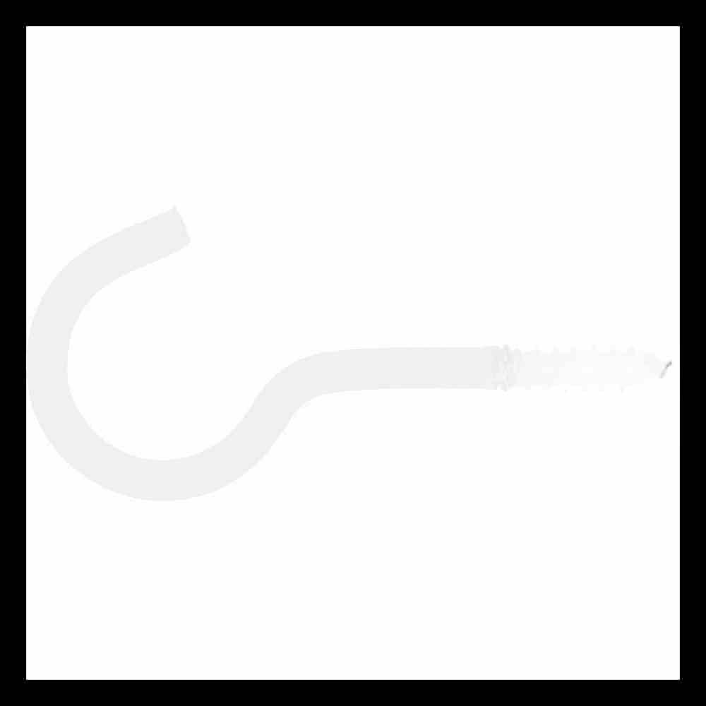 HSI SB Wäscheleinenhaken 5,2x80mm Eisen weiß, Inhalt: 2 Stück