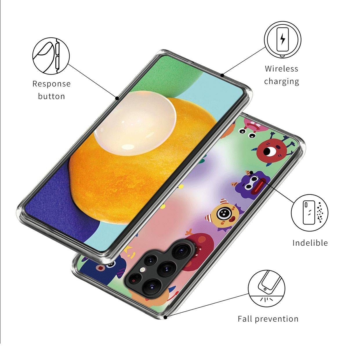 Für Samsung Galaxy S23 Ultra Silikon Handy Tasche Etuis TPU Muster Muster 39 Schutz Hülle Cover