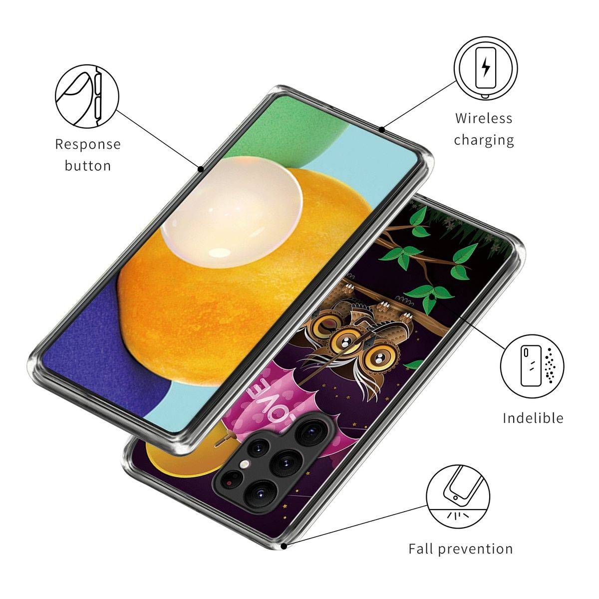 Für Samsung Galaxy S23 Ultra Silikon Handy Tasche Etuis TPU Muster Muster 42 Schutz Hülle Cover