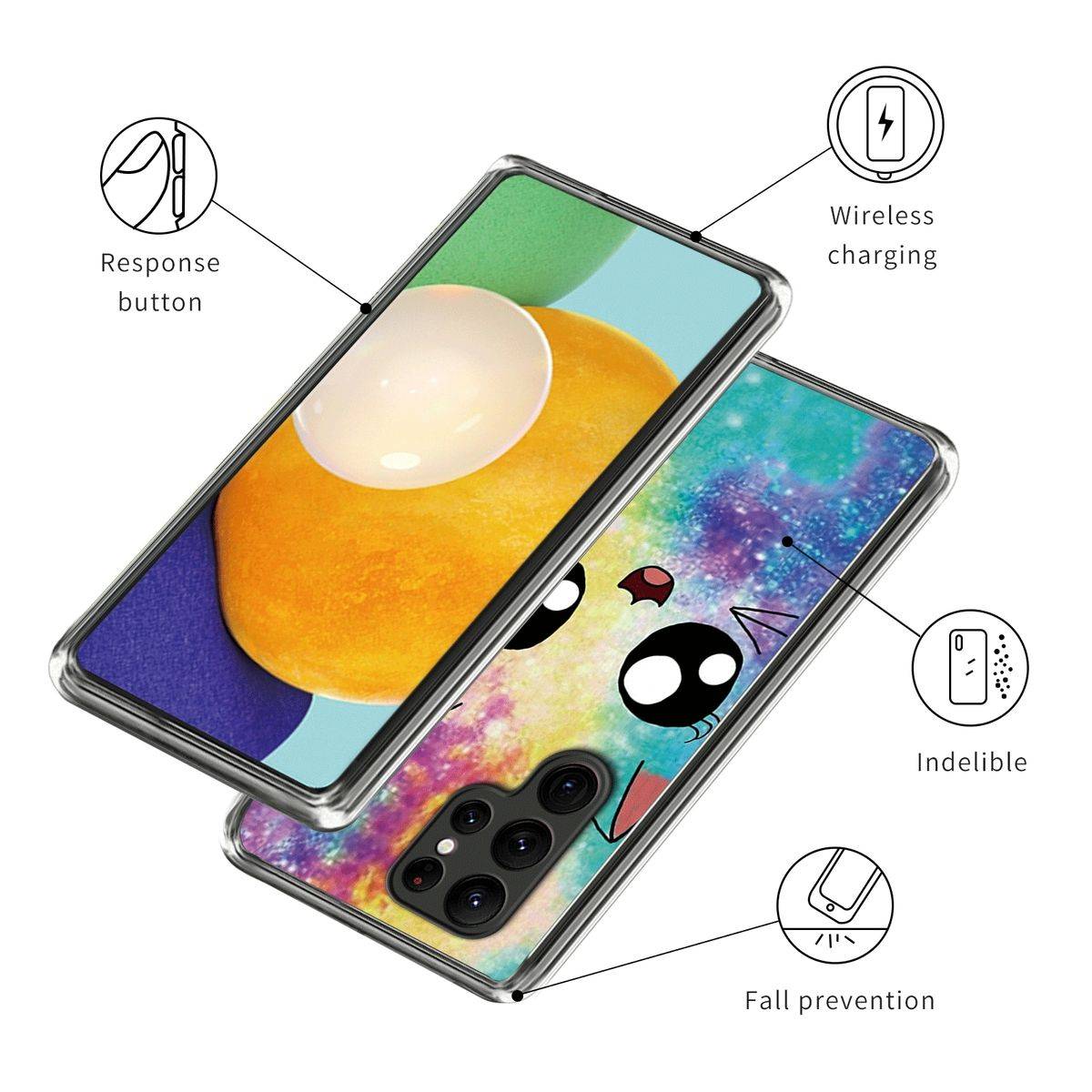 Für Samsung Galaxy S23 Ultra Silikon Handy Tasche Etuis TPU Muster Muster 5 Schutz Hülle Cover