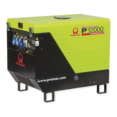 PRAMAC P12000 - Benzin Stromerzeuger (230V | 688 cm³ Hubraum | 1 Phase | 50 Hz | IP23 | E-Start)