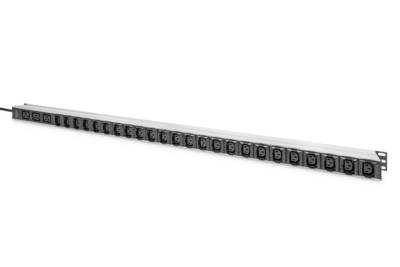 DIGITUS - Basis IT PDU, 1-phasig 16A, 24 x C13, 3 x C19, 3 m Zuleitung, IEC 60309 16 A Stecker