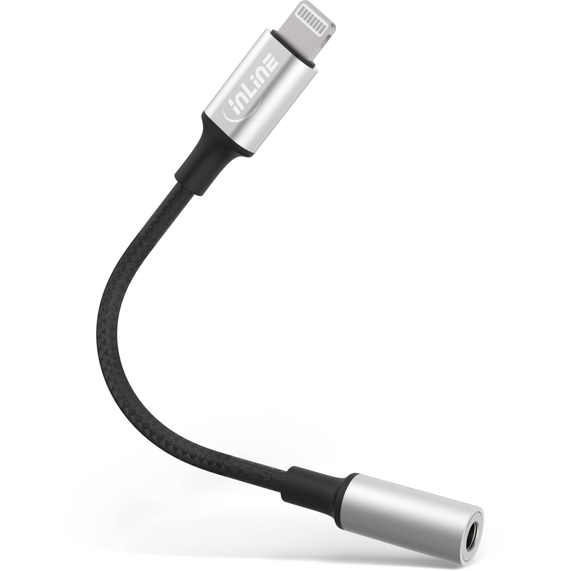 INLINE - Lightning Audio Adapter Kabel MFi-zertifiziert 0,1m