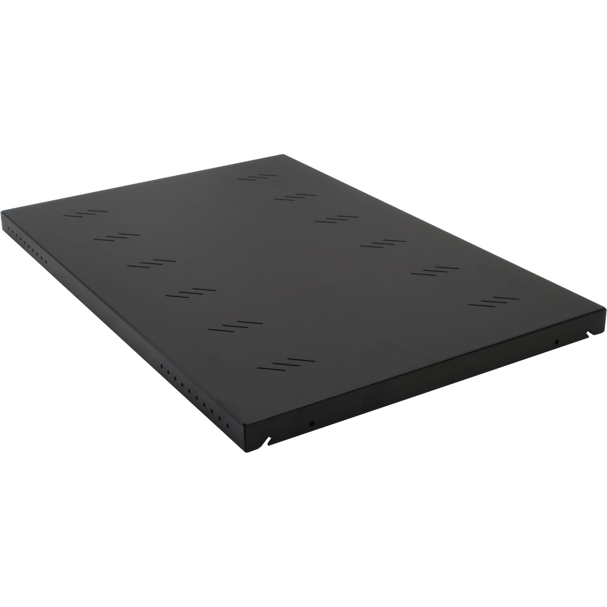 Triton 19"" shelf 1U 650mm 80kg plastic black, Schwarz, 80 kg, 1U