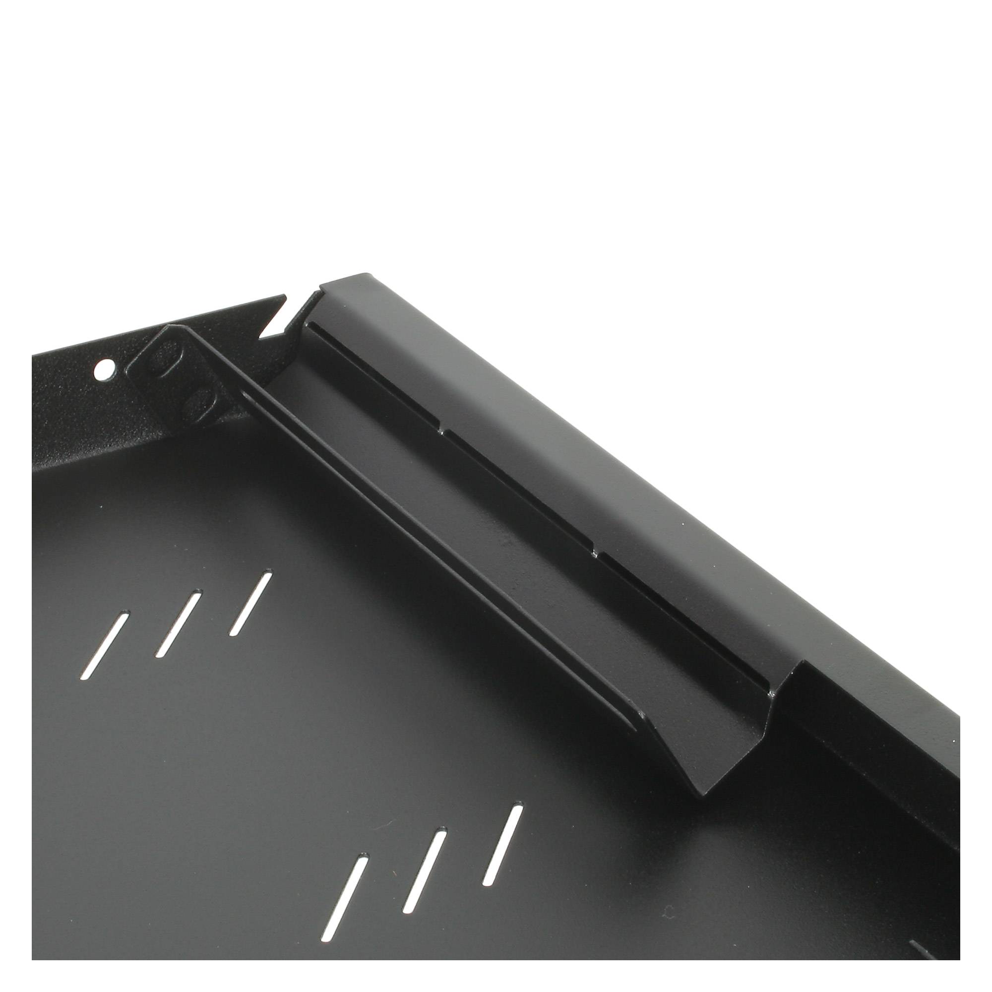 TRITON 19" shelf 1U 650mm 80kg plastic black - Schwarz - 80 kg - 1U - Vented she