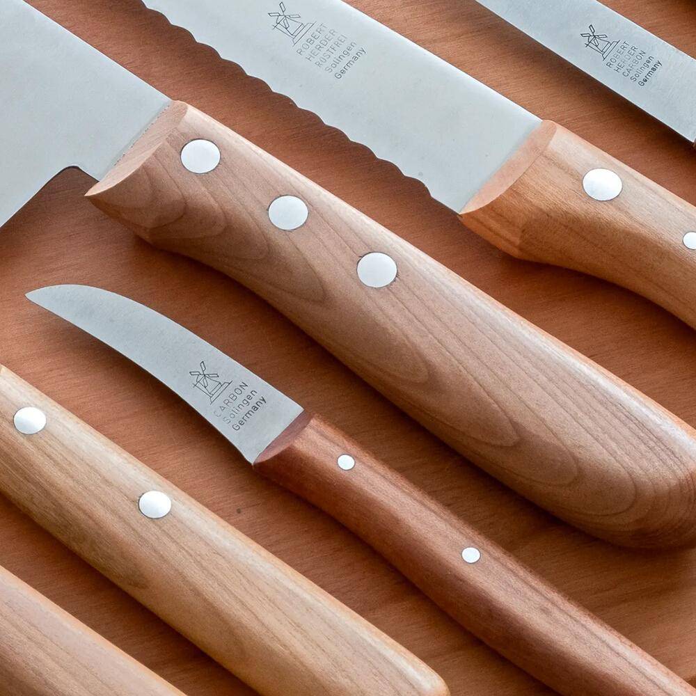 Windmühlenmesser Käsemesser Langloch 29 cm Kirsche, Klingenlänge 15,6