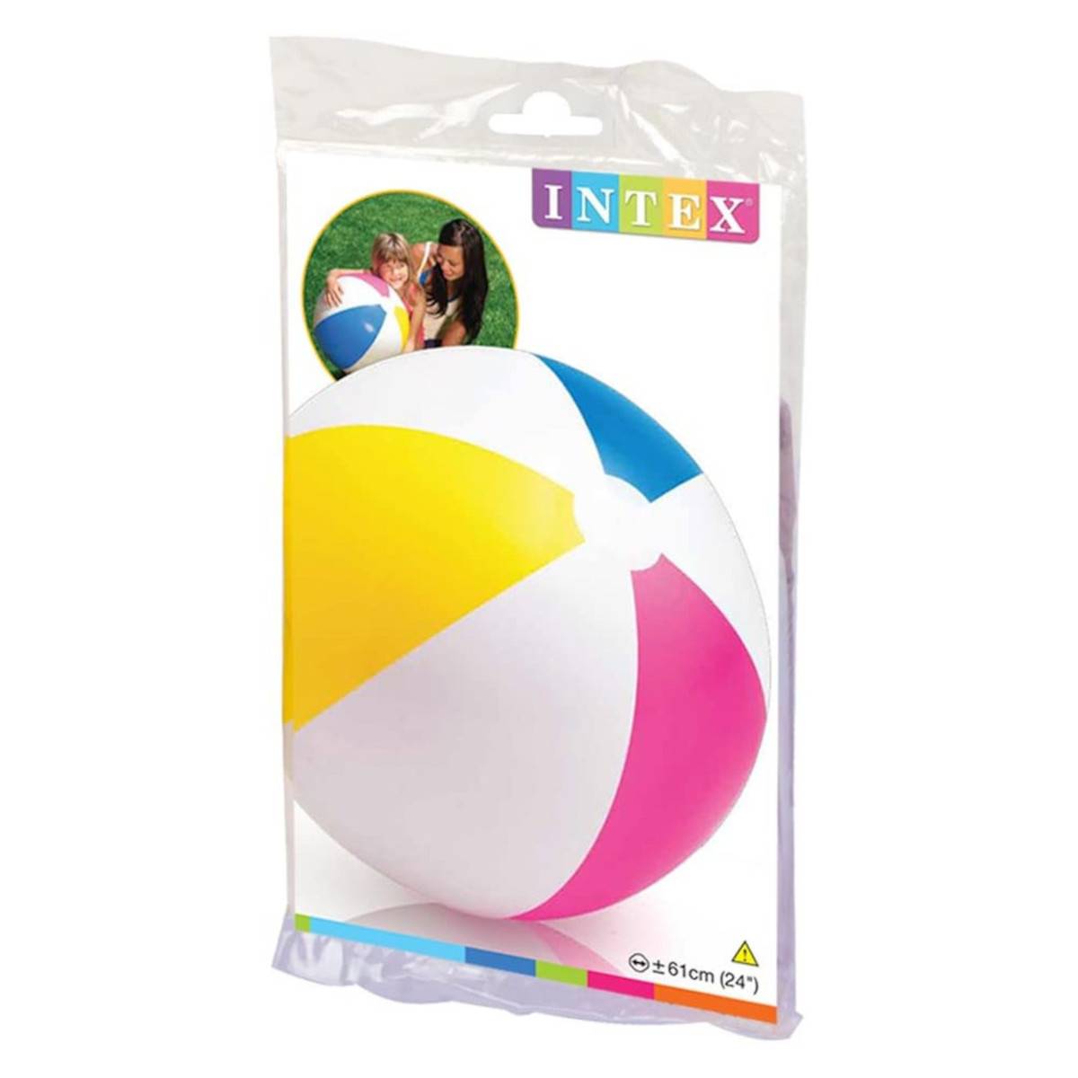 INTEX 59030NP - Wasserball - Glossy (Ø 61cm) Ball Strandball aufblasbar Poolball