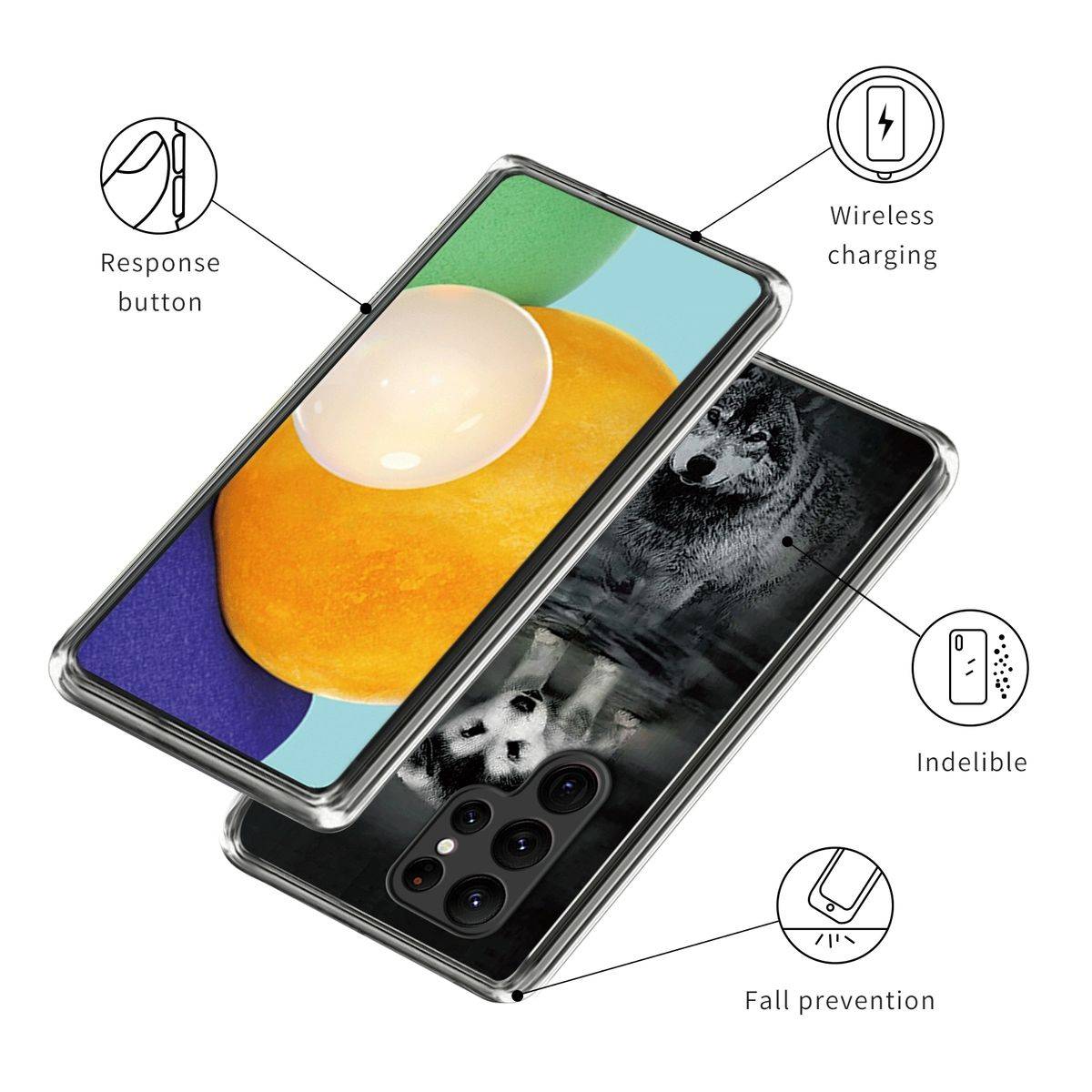 Für Samsung Galaxy S23 Ultra Silikon Handy Tasche Etuis TPU Muster Muster 23 Schutz Hülle Cover
