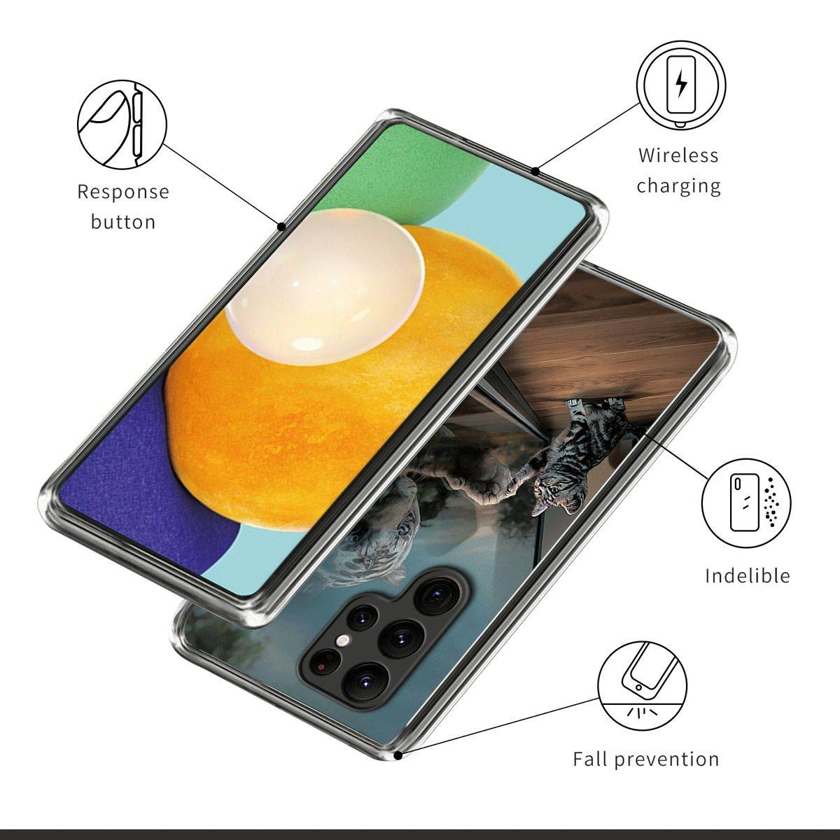Für Samsung Galaxy S23 Ultra Silikon Handy Tasche Etuis TPU Muster Muster 24 Schutz Hülle Cover
