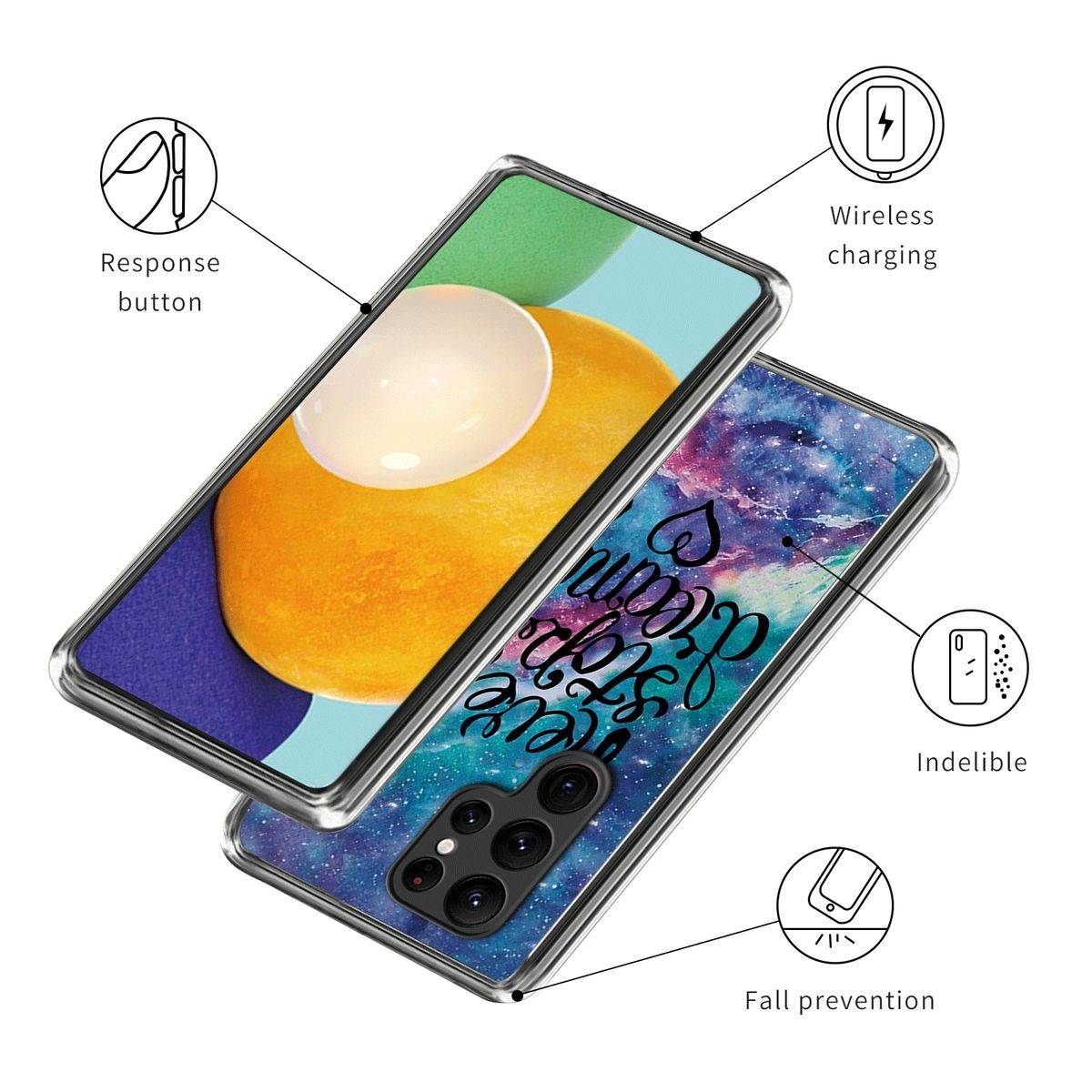 Für Samsung Galaxy S23 Ultra Silikon Handy Tasche Etuis TPU Muster Muster 26 Schutz Hülle Cover