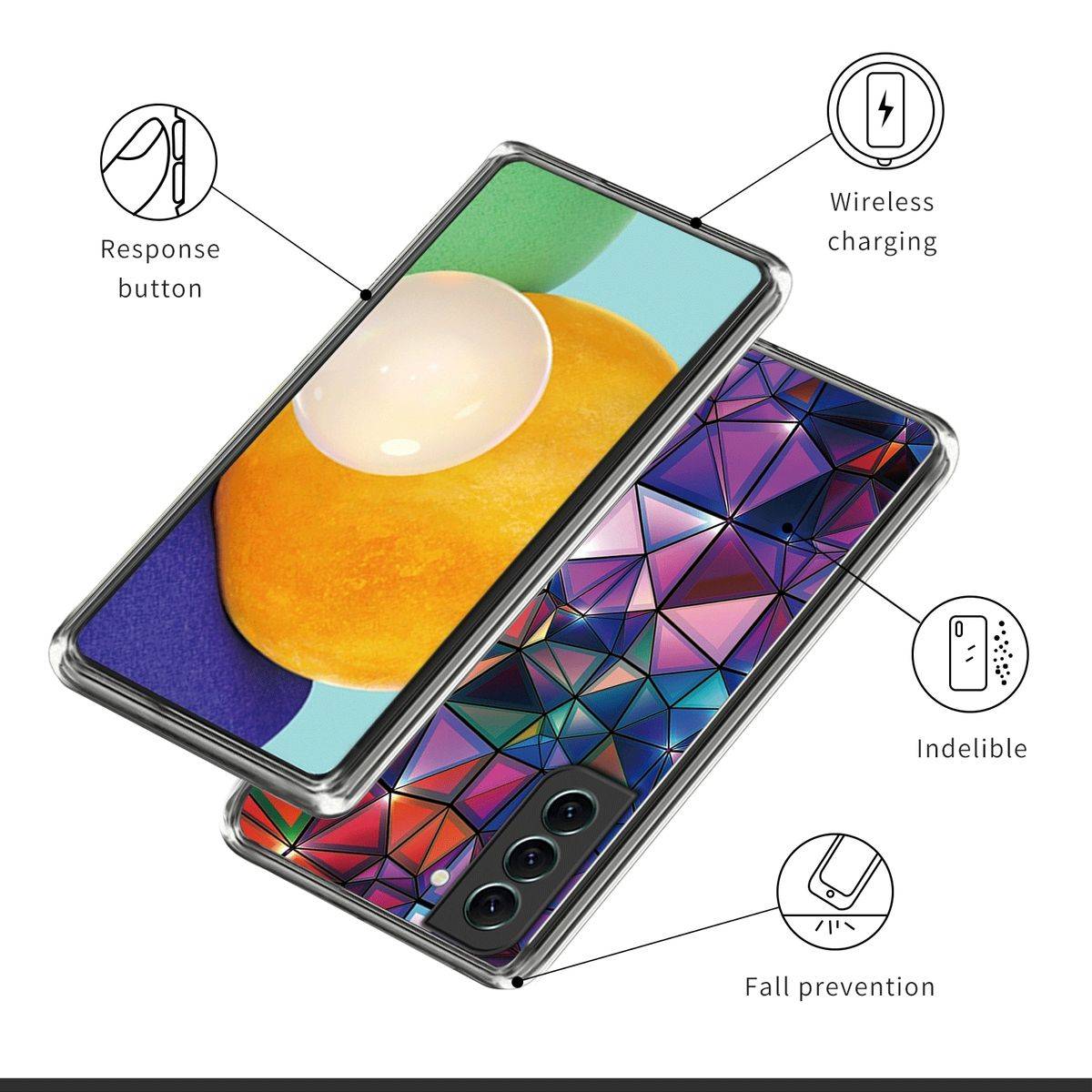 Für Samsung Galaxy S23 Silikon Handy Tasche Etuis TPU Muster Muster 40 Schutz Hülle Cover