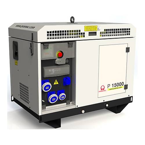 PRAMAC P15000 - Benzin Stromerzeuger (230V | 688 cm³ Hubraum | 1 Phase | 50 Hz | IP23 | AVR | E-Start)