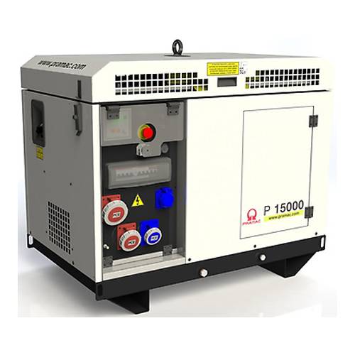 PRAMAC P15000 - Benzin Stromerzeuger (400/230V | 688 cm³ Hubraum | 3 Phasen | 50 Hz | IP23 | AVR | E-Start)
