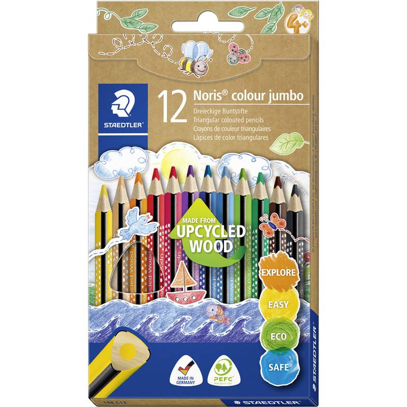 STAEDTLER Dreikant-Buntstift Noris colour jumbo, 12er Etui
