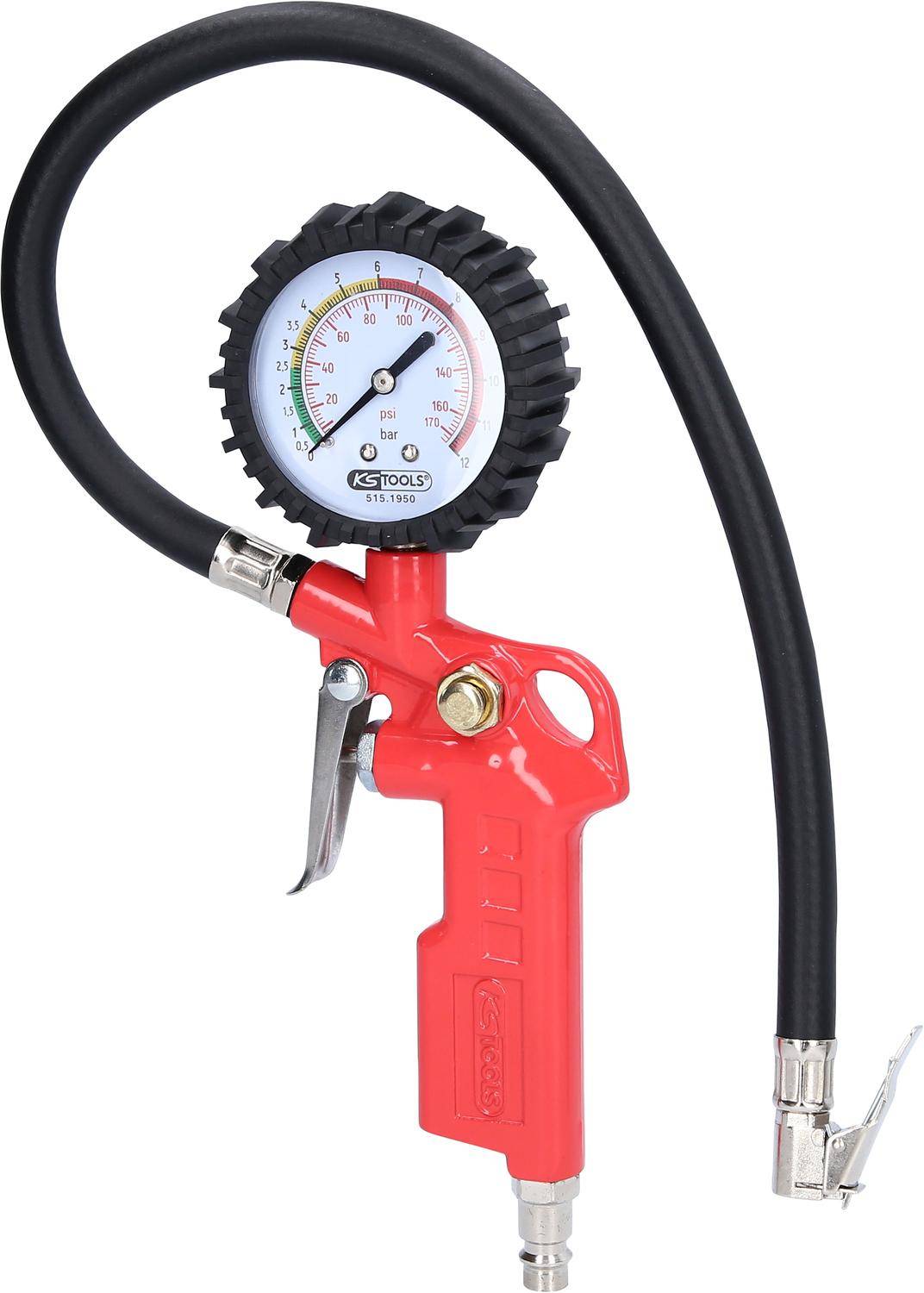 KS TOOLS Druckluft-Reifenfllmesser, 0-12bar