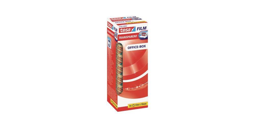 tesa Klebefilm film transparent Office-Box Mae: 19 mm x 33 m (B x L)