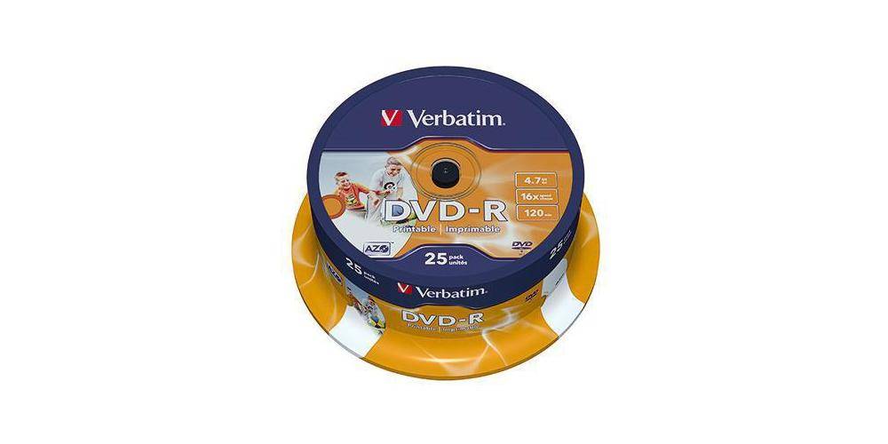 Verbatim DVD-R 120min 4,7Gbyte 16x 25 St./Pack.