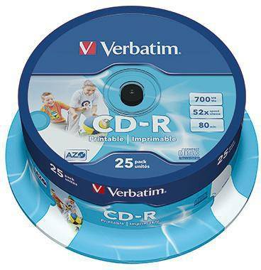 Verbatim CD-R 43439 52x 700MB 80Min. Spindel 25 St./Pack.
