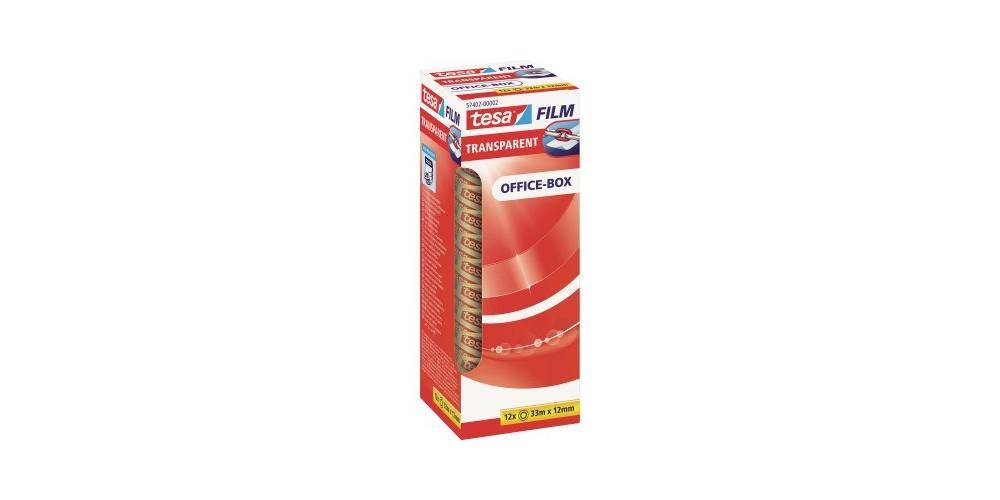 tesa Klebefilm film transparent Office-Box Mae: 12 mm x 33 m (B x L)