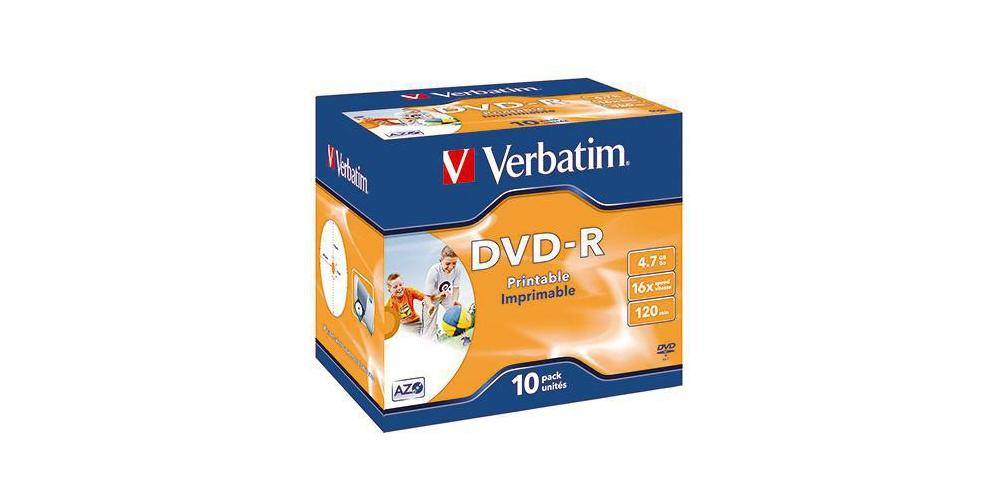 Verbatim DVD-R 120min 4,7Gbyte 16x 10 St./Pack.