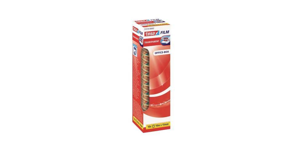 tesa Klebefilm film transparent Office-Box Mae: 15 mm x 10 m (B x L)