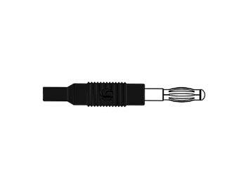 UMSPRITZTER ADAPTERSTECKER 4mm AUF 2mm / SCHWARZ (MZS 4)